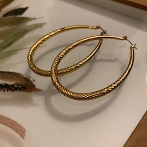 Gold hoop earrings